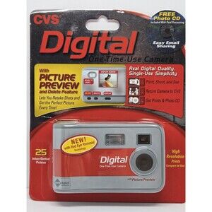 Vtg CVS Digital One-Time-Use Camera Digital Tech 25 pics Sealed New old stock